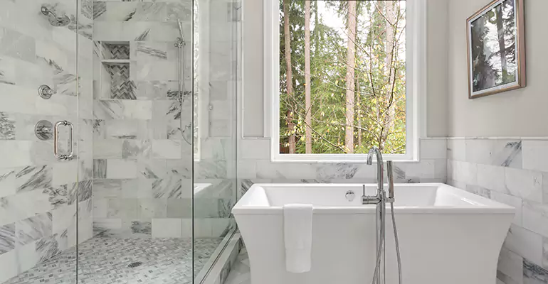 Bathtub to Tile Shower Conversion in Rochester
